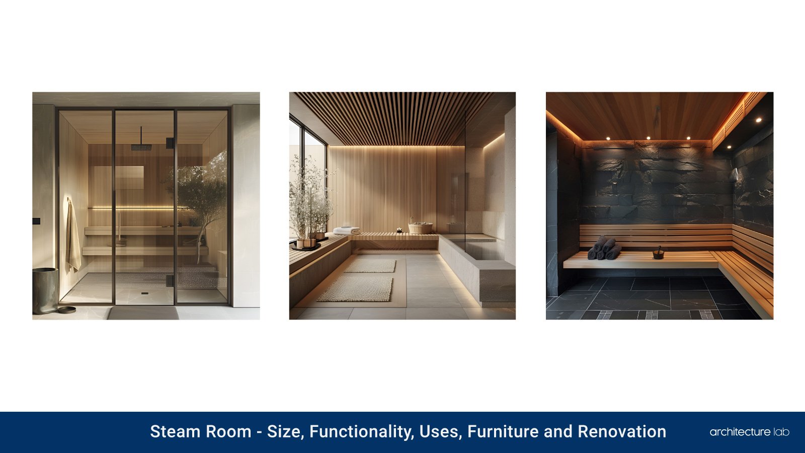 Steam room: size, functionality, uses, furniture and renovation