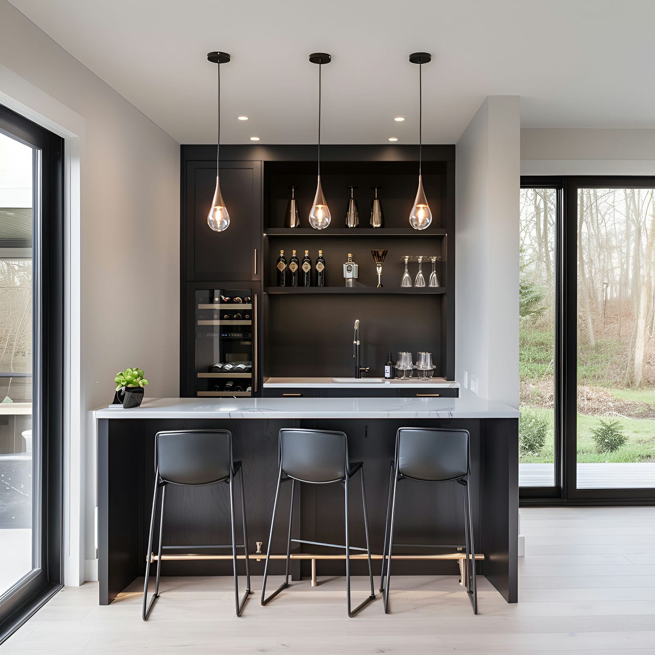 Wet bar: size, functionality, uses, furniture and renovation