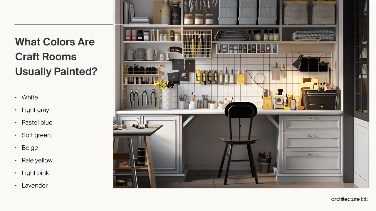 What colors are usually craft rooms painted?