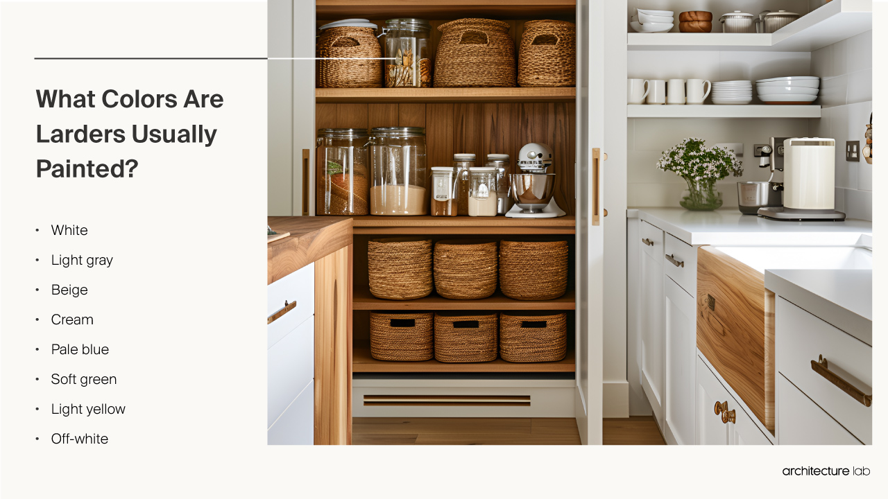 Larder - Size, Functionality, Uses, Furniture And Renovation What colors are usually larders painted?