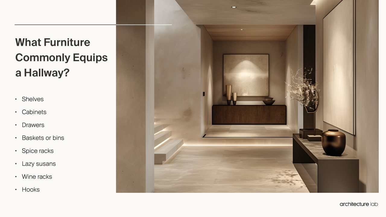 Hallway - Size, Functionality, Uses, Furniture And Renovation What furniture commonly equips a hallway?