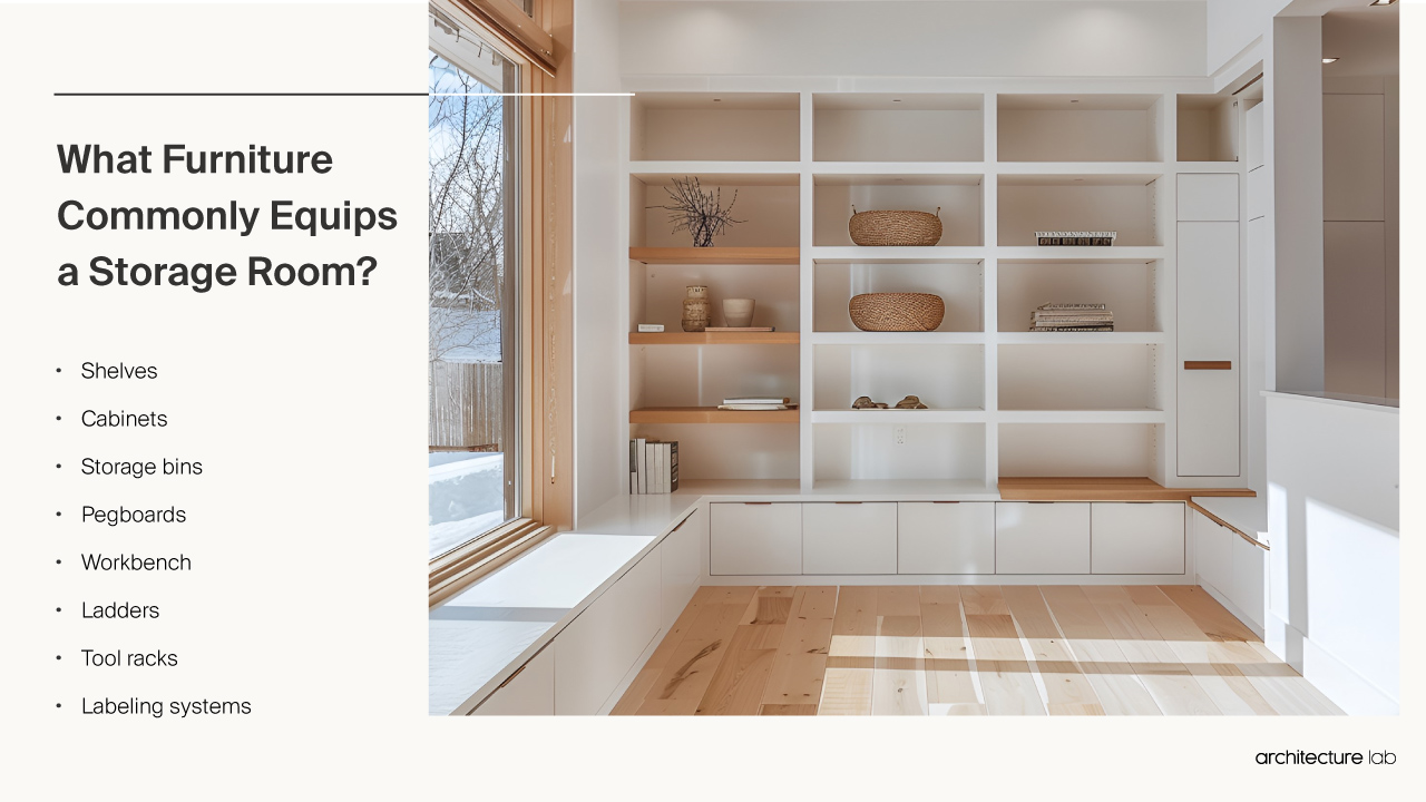 Storage Room - Size, Functionality, Uses, Furniture And Renovati What furniture commonly equips a storage room?