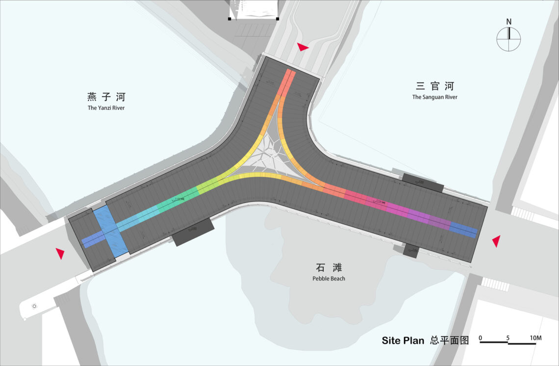 New herringbone bridge in kang county / 3andwich design / he wei studio
