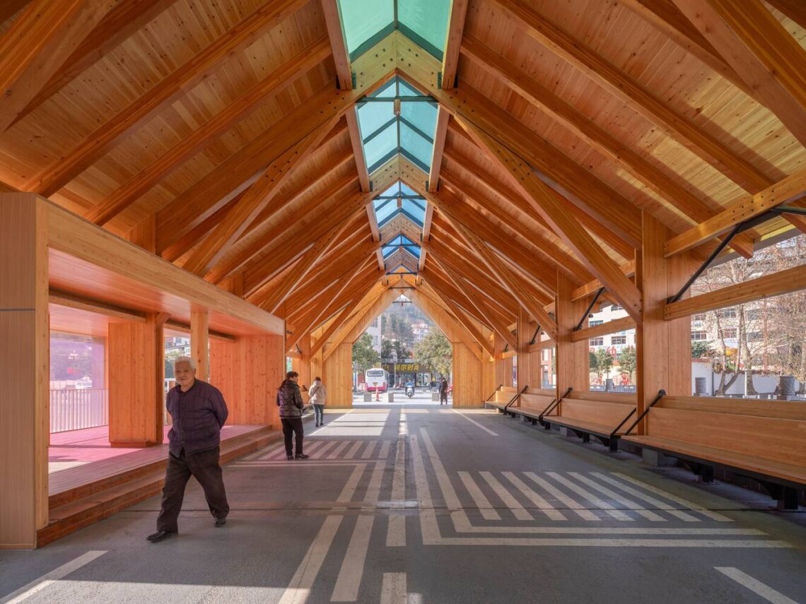 New herringbone bridge in kang county / 3andwich design / he wei studio