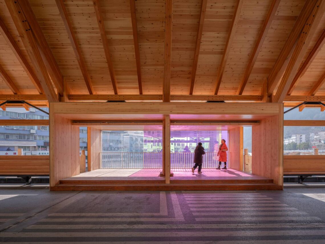 New herringbone bridge in kang county / 3andwich design / he wei studio