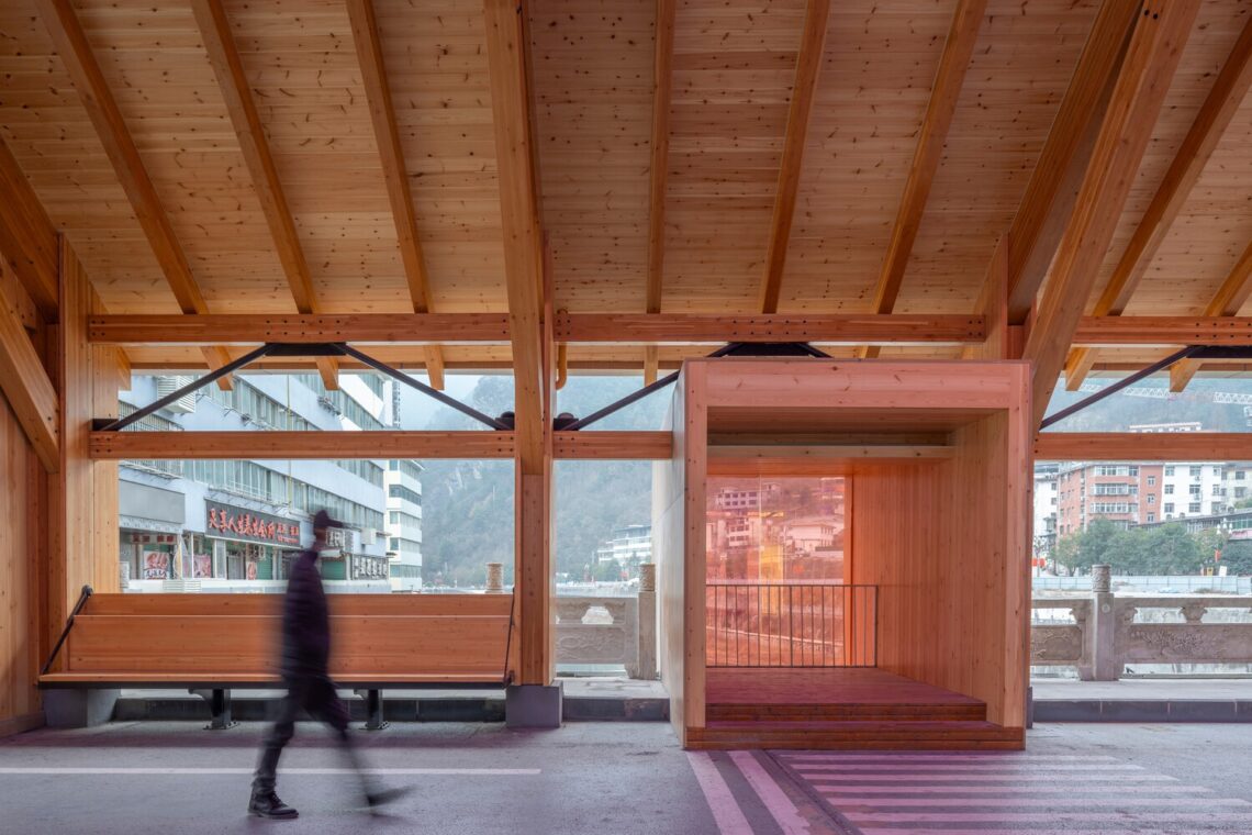 New herringbone bridge in kang county / 3andwich design / he wei studio