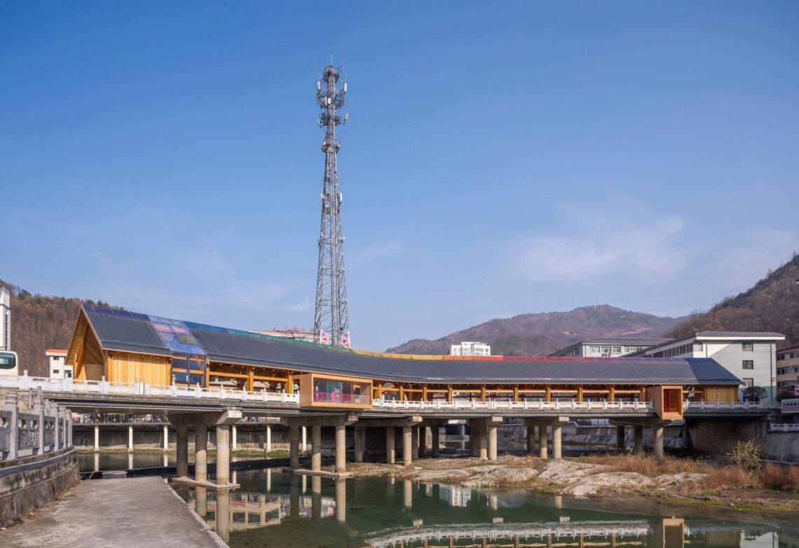 New herringbone bridge in kang county / 3andwich design / he wei studio