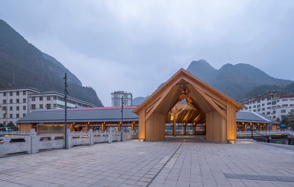 New herringbone bridge in kang county / 3andwich design / he wei studio