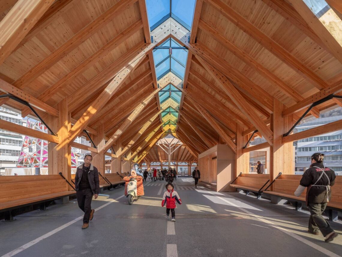 New herringbone bridge in kang county / 3andwich design / he wei studio