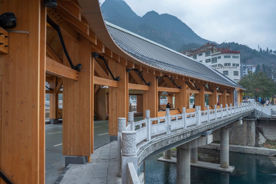 New herringbone bridge in kang county / 3andwich design / he wei studio