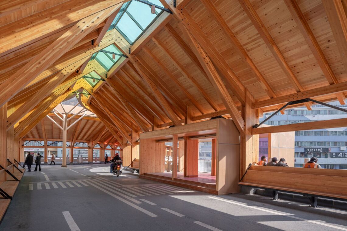 New herringbone bridge in kang county / 3andwich design / he wei studio