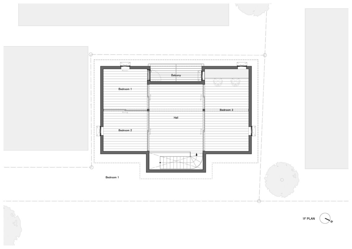 House in shirasagi / buttondesign