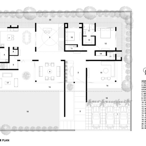 House of concrete walls / traanspace
