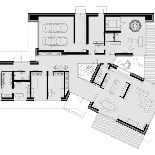 Residential minimalist concrete house / nebrau