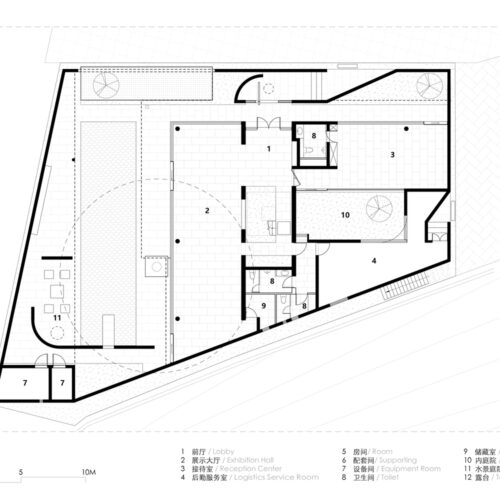 Red box exhibition center / mix architecture