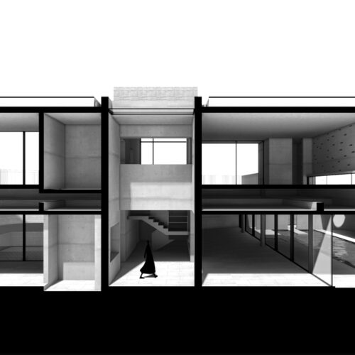 Red box exhibition center / mix architecture
