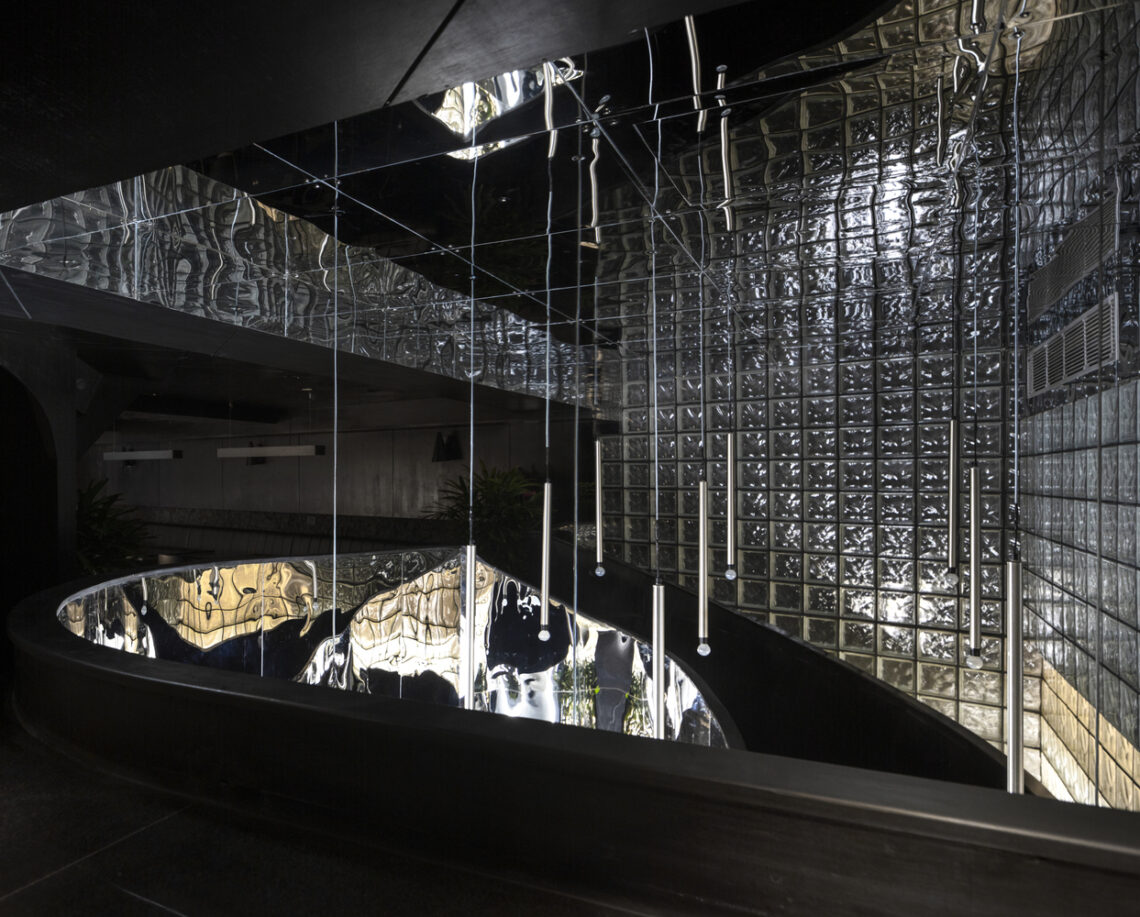 The black concrete restaurant and bar / renesa architecture design interiors studio