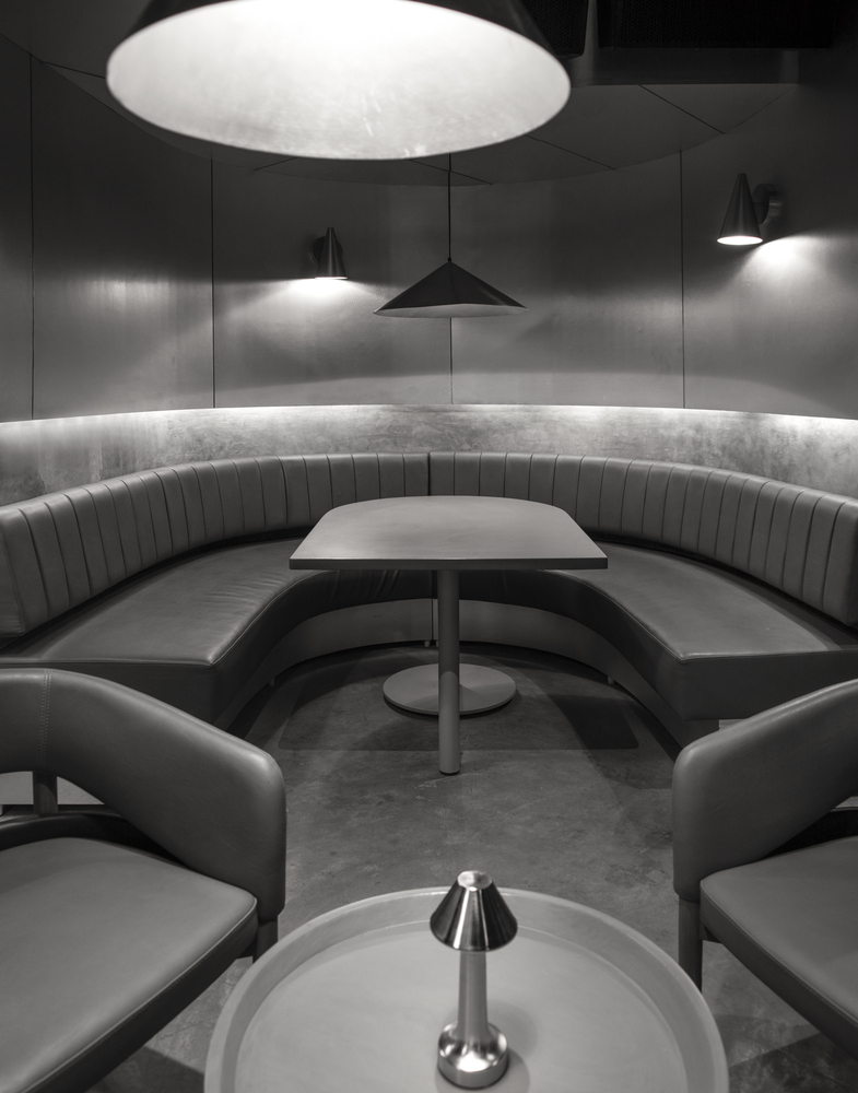 The black concrete restaurant and bar / renesa architecture design interiors studio
