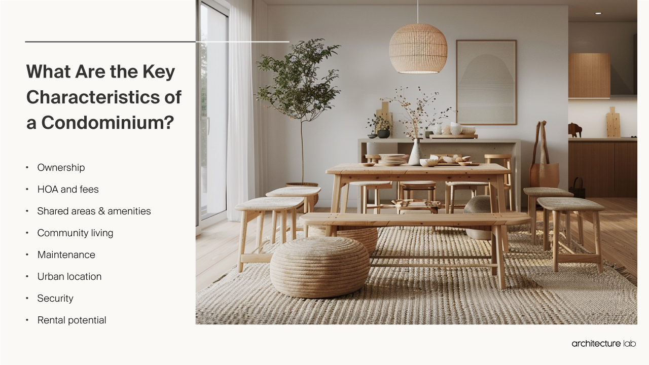 Condominium - Architecture, History, Sustainability, Materials A What are the key characteristics of a condominium?