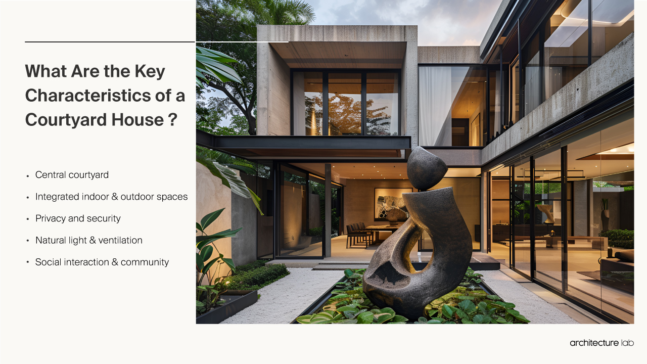Courtyard House - Architecture, History, Sustainability, Materia What are the key characteristics of a courtyard house?