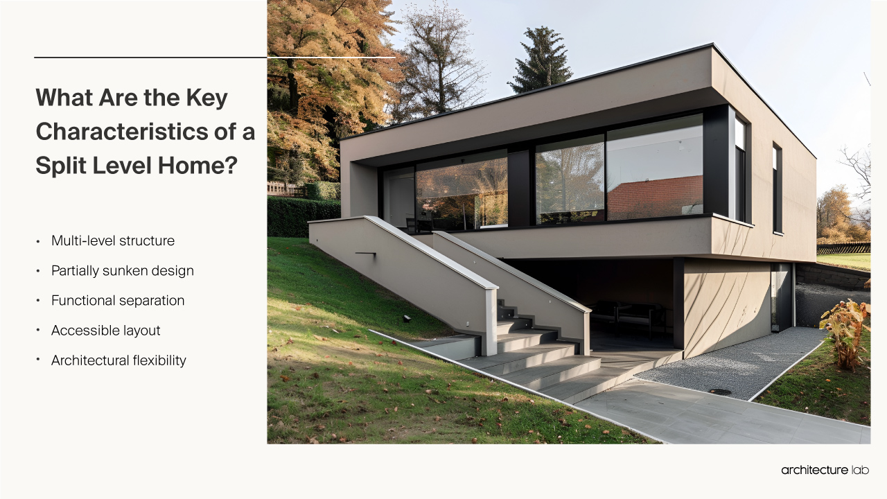 Split Home - Architecture, History, Sustainability, Materials An What are the key characteristics of a split-level home?