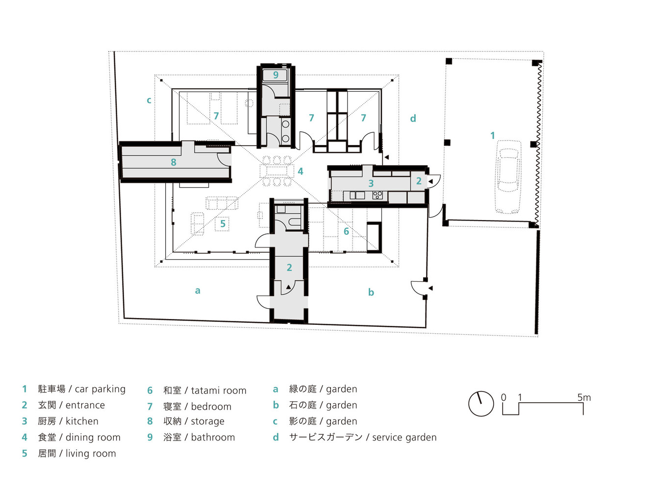 Yarn_Plan Broken pitched roof house / nks2 architects