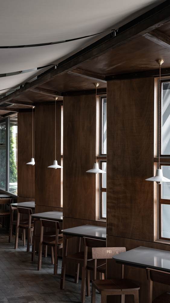 Wooden pavilion by the river - fei patisserie / neme studio architects