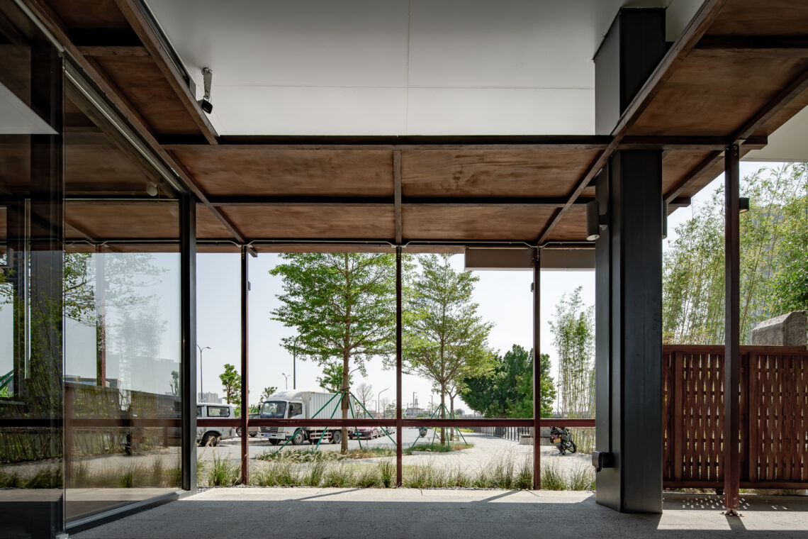 Wooden pavilion by the river - fei patisserie / neme studio architects