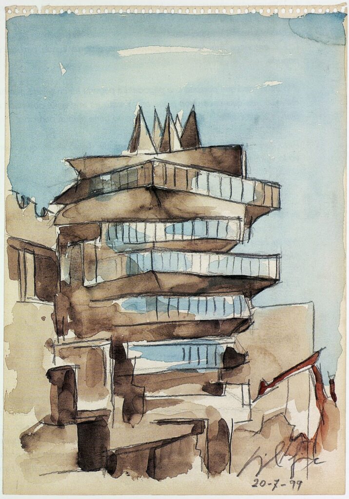 La Pagoda / Miguel Fisac | Classics On Architecture Lab 12 Sketch of la pagoda - © fundación miguel fisac