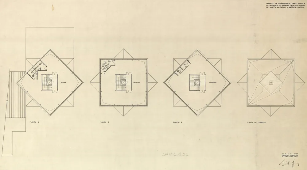 La Pagoda / Miguel Fisac | Classics On Architecture Lab 18 Tower plans, 1965 - © fundación miguel fisac