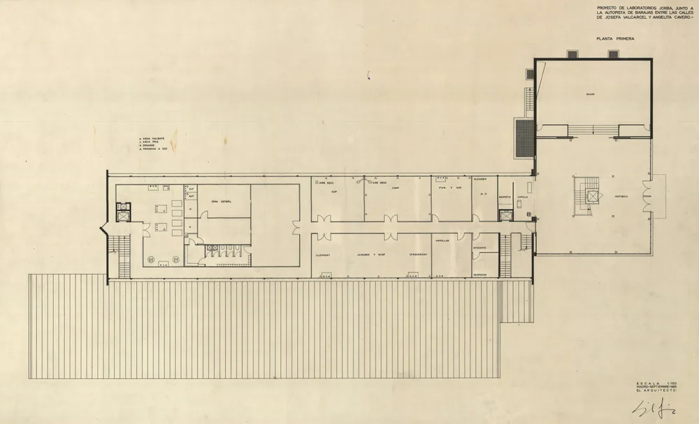 La Pagoda / Miguel Fisac | Classics On Architecture Lab 16 Warehouse plan, 1965 - © fundación miguel fisac
