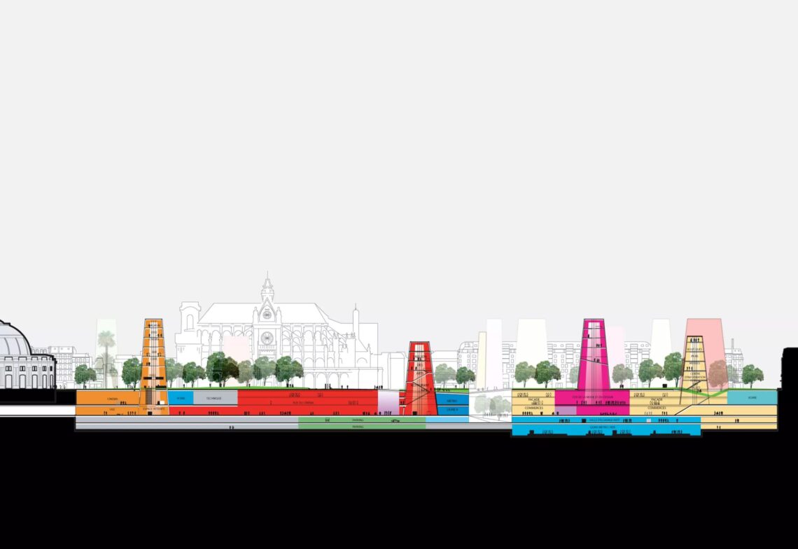 Les Halles Of Paris €1Bn Renovation - Another Architectural Flop? 2 Oma's proposal for les halles - les halles
