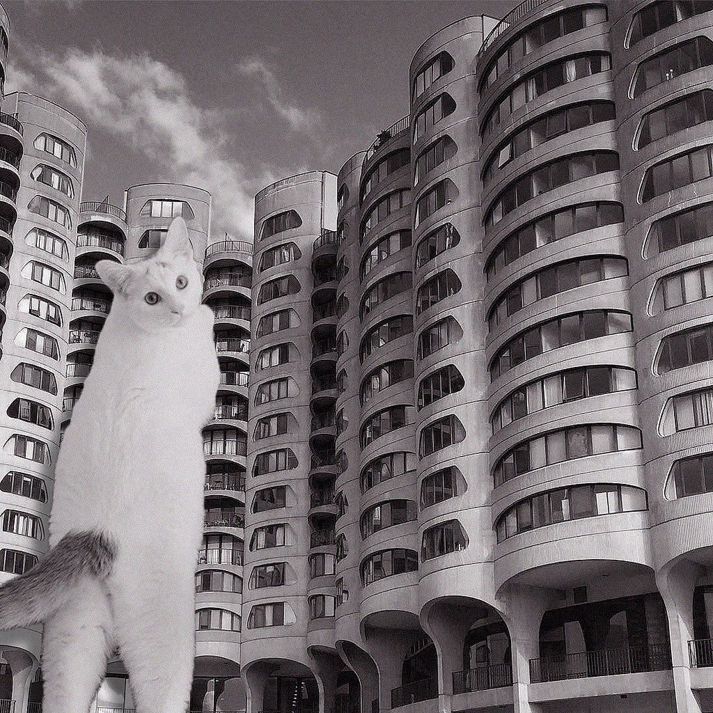 Cats of brutalism: making brutal architecture a little furrier