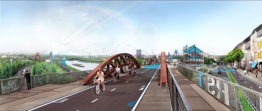 Illustration Of The Germany 62-Mile Bicycle Highway Germany construct 62-mile car-free bicycle highway