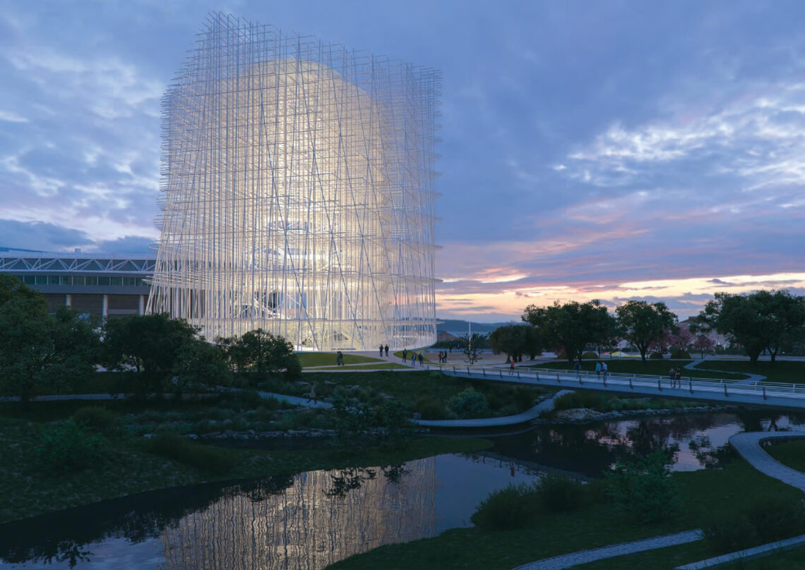 Interview With Lu Yao And Qinrong Liu Of Deep Origin 3 Nebula tower, the urban confluence landmark for silicon valley concept ยฉ deep origin lab