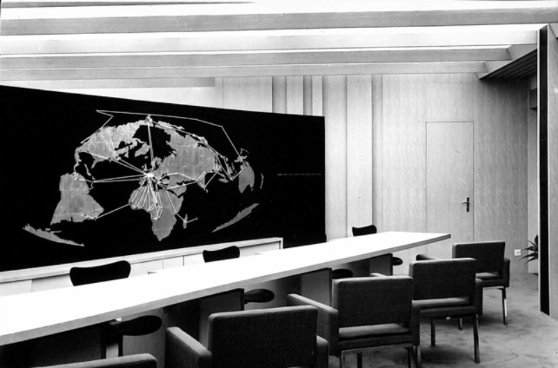 Pierre gautier-delaye designed air france lounges worldwide, including zurich (1961), featuring his deauville armchairs. © air france.