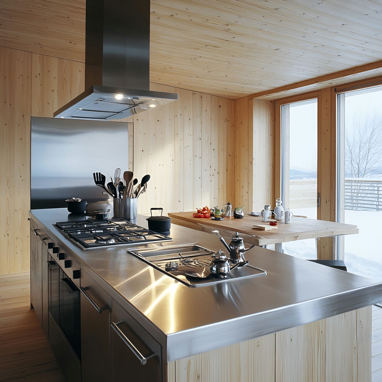 Zinc: Building Uses, Attributes, Price And Design Trends 40 Zinc in kitchen 1
