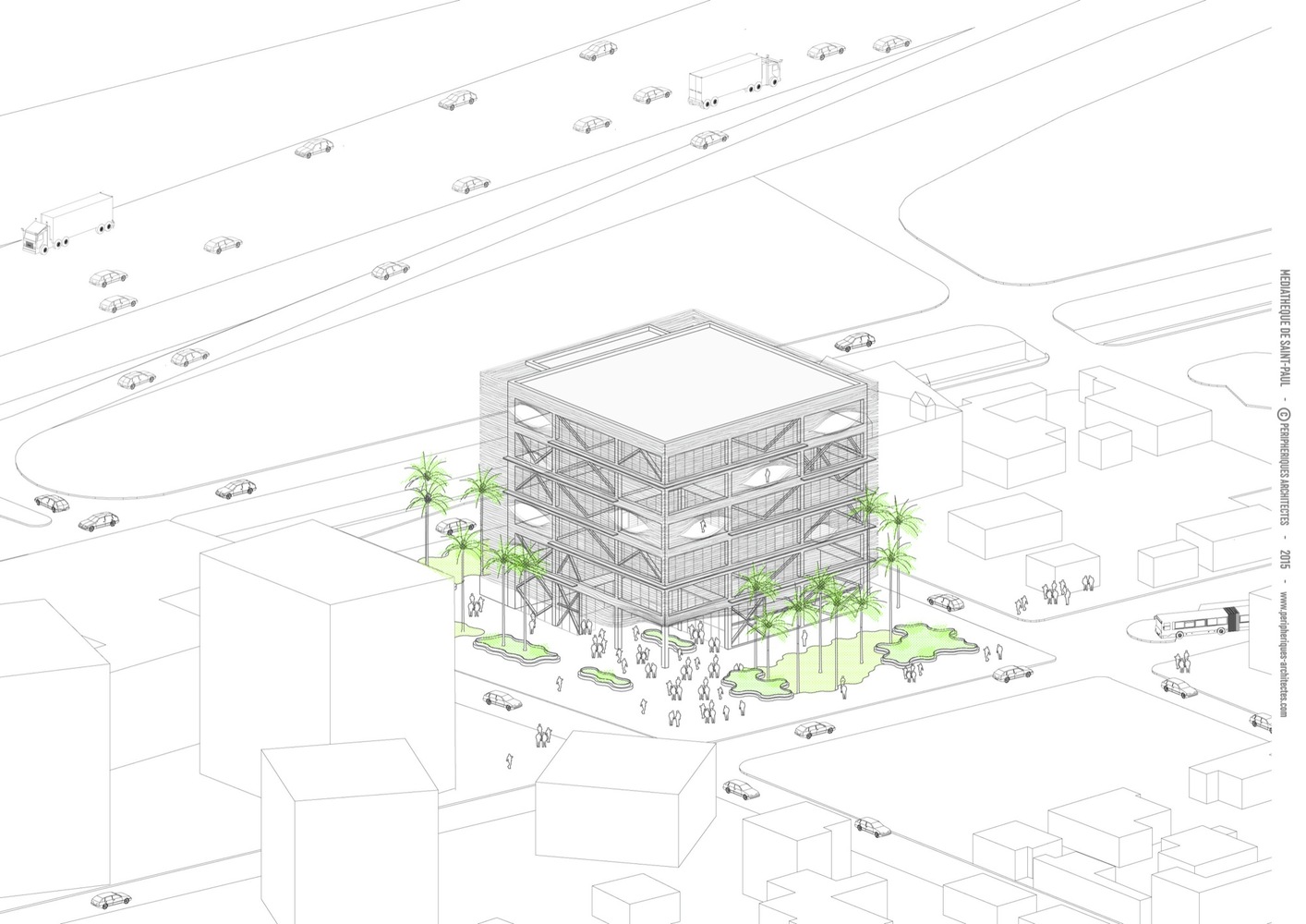 Per-Reu-Com-3D-150711_Lt Media library st paul / peripheriques architectes