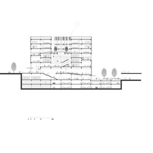 Tsinghua university's law faculty library / kokaistudios