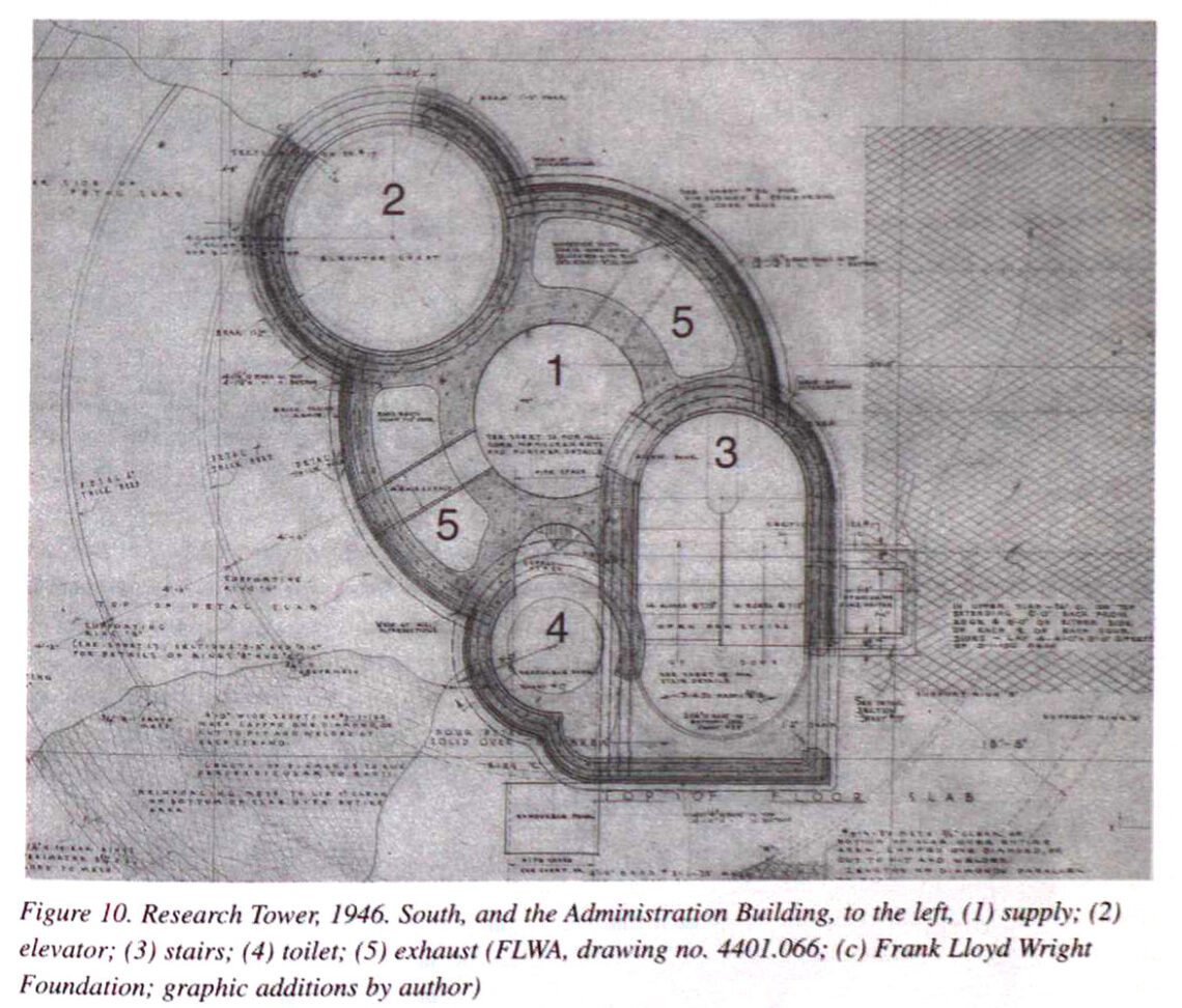 Sc Johnson Wax Research Tower / Frank Lloyd Wright | Classics On Architecture Lab 38 Sc johnson wax research tower / frank lloyd wright | classics on architecture lab