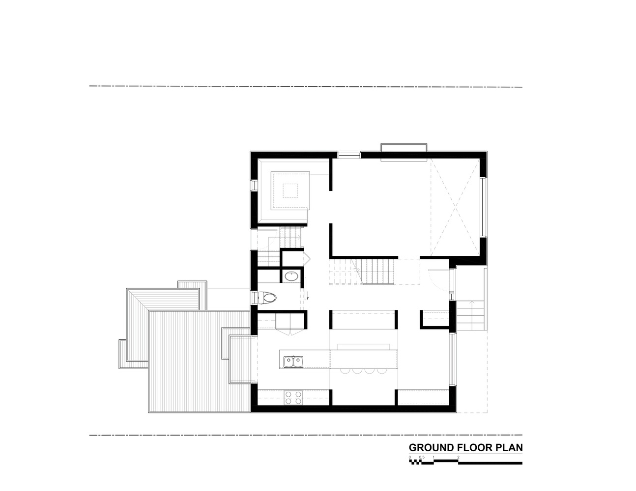 Thorax House / Atelier Rzlbd 1 Ground floor plan