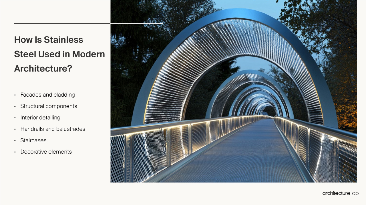 Stainless Steel - Building Uses, Attributes, Price And Design Tr How is stainless steel used in modern architecture?