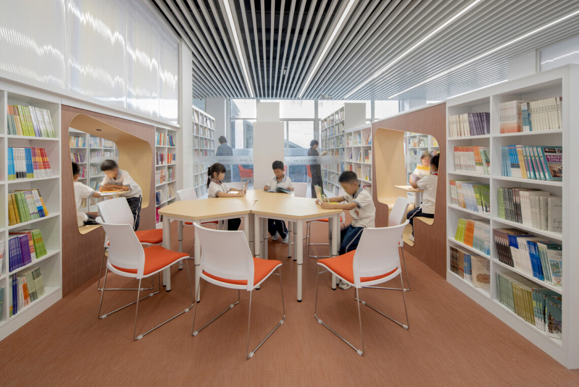 Shanghai Conservatory Of Music Experimental School Hebi Branch Library Interior Renovation / Urbanus 7 Shanghai conservatory of music experimental school hebi branch library interior renovation / urbanus