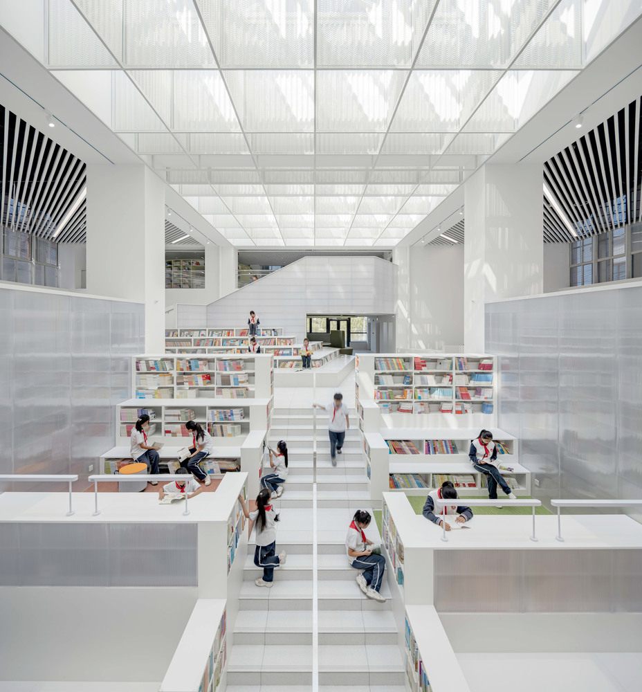 Shanghai Conservatory Of Music Experimental School Hebi Branch Library Interior Renovation / Urbanus 37 Shanghai conservatory of music experimental school hebi branch library interior renovation / urbanus