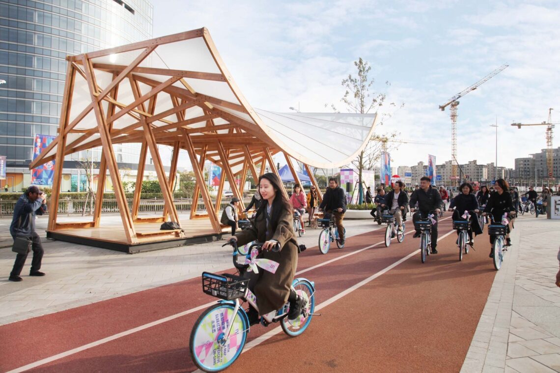 Cycling Pavilion / A.c.r.e. Atelier + School Of Art Design And Media Of Ecust 36 Cycling pavilion / a. C. R. E. Atelier + school of art design and media of ecust