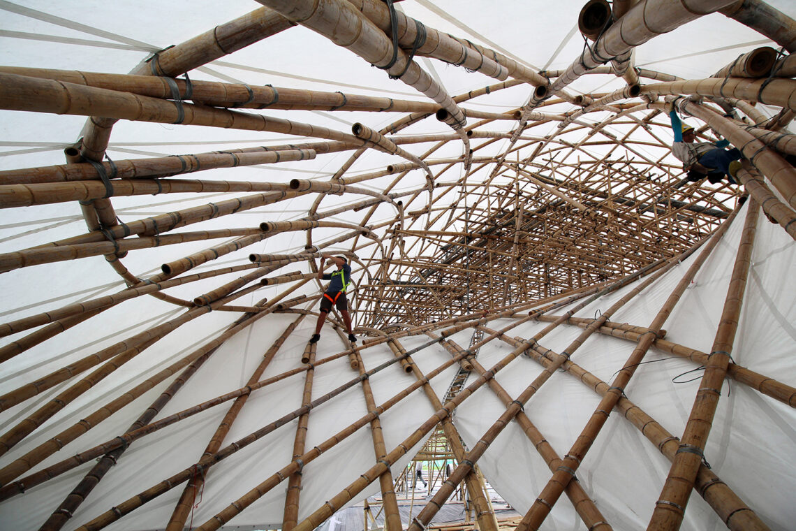 Zcb bamboo pavilion / the chinese university of hong kong school of architecture