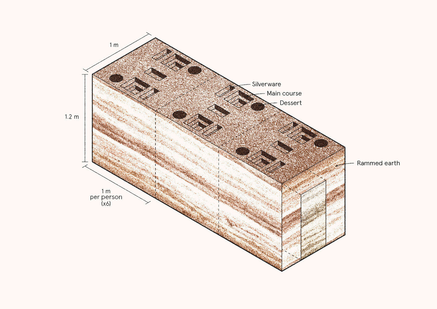 Axonometric Restaurant 0 / studio kuidas. Works