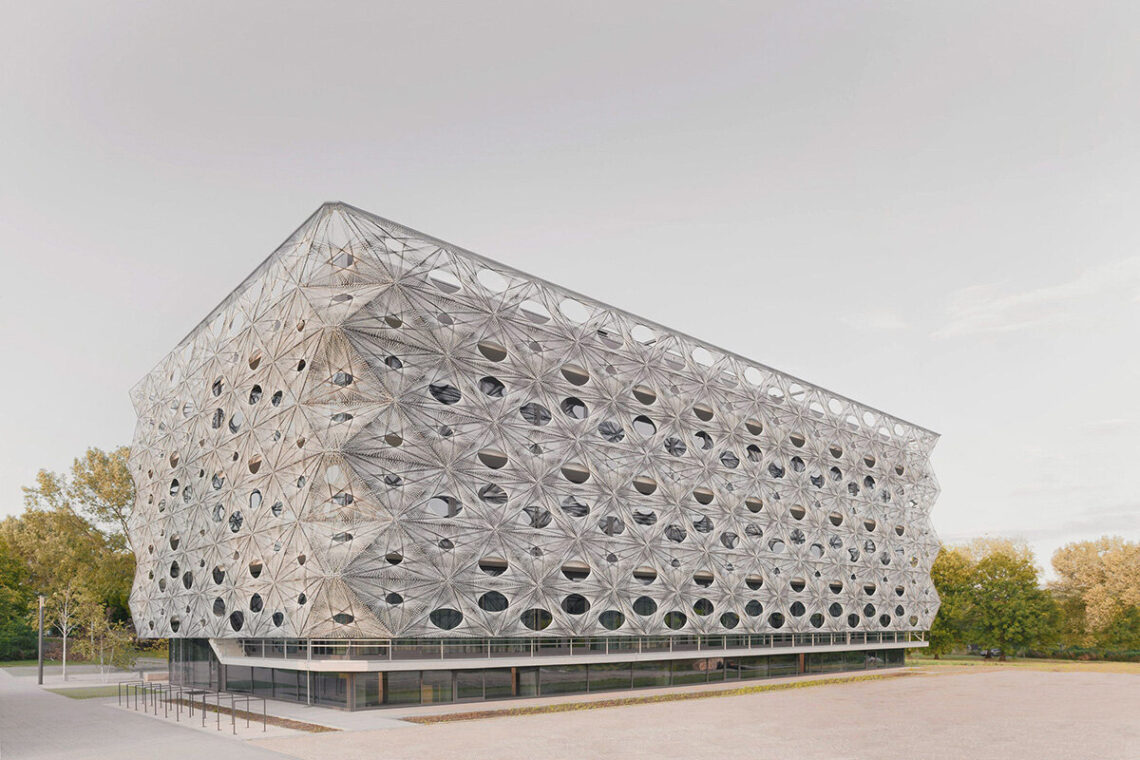 Texoversum Education Center / Allmannwappner + Menges Scheffler Architekten 12 Wrapped in a robotically woven facade, texoversum university building opens in germany