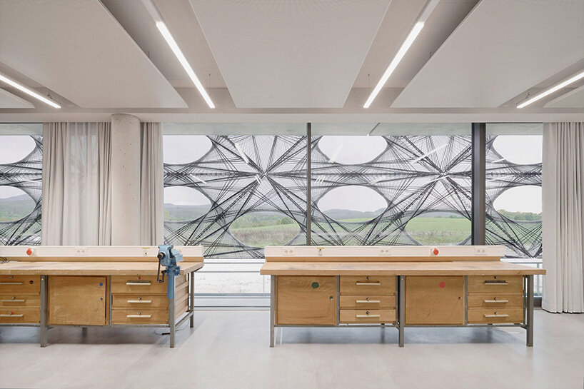 Texoversum Education Center / Allmannwappner + Menges Scheffler Architekten 4 Wrapped in a robotically woven facade, texoversum university building opens in germany
