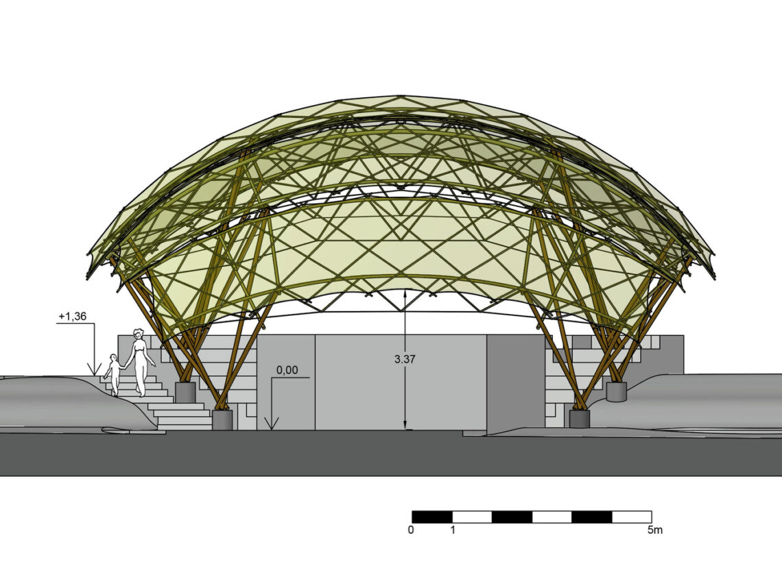 Bamboo Amphitheater Space Structure / Bambutec Design 36 Bamboo amphitheater space structure / bambutec design